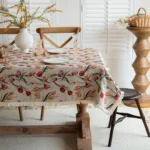 European Flower Tablecloth Decor Home Vintage Oil Paint Cloth Tablecloth Pastoral Style Floral Jacquard Cloths Table