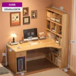 Large Computer Desk Bookshelf Corner Desks Home Desktop Computer Table L-shaped Long Writing Desks Double E-sports Gaming