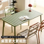 Outdoor Metal Dining Table – Simple Waterproof Table for Patio & Garden – styled in a modern Outdoor Tables setting