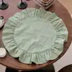 4PCS Cloth Napkins Round Placemat 100% Cotton Vintage Wedding Table Decoration Reusable for Kitchen Dinning Christmas Table