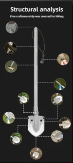 Multifunctional Shovel Folding Military Shovel Self-defense Outdoor Survival Supplies Set Garden Tools Camping Accessories