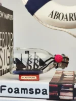 Black Pearl Pirates Of The Caribbean Boat Ship In The Bottle Boat In The Glass Drifting Bottle Creative Crafts Home Office