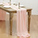 2-10Meters Pure Cotton Table Runner Retro Burr Texture Gauze Cloth Dining Vintage Wedding Party Christmas Linen Decoration