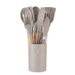 12PCS Food Grade Silicone Kitchen Cookware Utensils Turner Spatula Measuring Spoons Practical Cooking Tool Kitchenware Set