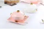 Embossed Ceramic Dessert Soup Bowl White Stew Cup Luxury Gold-plated Exquisite Soup Cup Porridge Bowl Tableware Kitchen