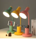 Nordic Creative Table Lamp Fashion Pen Holder Art Simple LED Lights/Office Eye Protection Reading&Living Room Bedroom