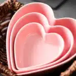Heart Shaped Bowl Love Heart Ceramic Steamed Egg Bowl Candy Color Dessert Salad Plate 7 Inch Cake Fruit Plate Kitchen
