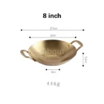 Double Ear Bar Cauldron Commercial round bottom pot Small Hot Pots Thickened creative stainless steel dry pot Pot cub Golden - Image 8