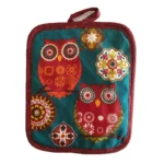 1Pc 17x22cm Rectangle Sewing Cotton Heat Resistant Pot Holder Pads Table Mat Placemat Kitchen Baking Tool – top view