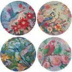 Diamond Painting Placemats Pattern Round Diamond Painting Table Mats Rhinestone Anti-slip Placemat for Home Decor – angled