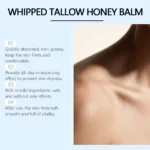 Copper Peptides GHK Cu Beef Tallow Balm with Manuka Honey Deep Moisturizer for Mature Dry Sensitive Skin Face and Body Care