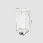 Airtight plastic cereal storage containers with pour spout and measuring cup lid
