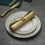 Creative Round Plaid Western Dinner Plate Exquisite Bone China Cooking Plate Modern Hotel Restaurant Tableware Kitchen
