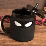 Ninja Mugs Water Cup Creative Funny Mugs with Lid Spoon Set Porcelain Kitchen Utensils Drinkware Mug Coffe Kawaii Cup