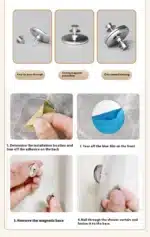 Toilet Non-porous Corner Magnetic Folding Invisible Shower Curtain Waterproof and Mildew-proof Thickened Shower Partition