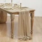 2-10Meters Pure Cotton Table Runner Retro Burr Texture Gauze Cloth Dining Vintage Wedding Party Christmas Linen Decoration