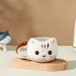 Creative 3D Embossed Ceramic Cat Teamug Office Cute Animal Ceramic Coffee Mug 430ml Milk Drink Cup Drinkware Home Decoration