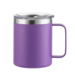 12oz Stainless Steel Mug with Handle Insulated Coffee Cup Insulated Tumbler Sliding Lid Gift for Camping, Office, Home,