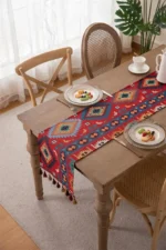 New Jacquard Polyester Bed Tail Cover Table Runner  American-style Fringed Color-woven Coffee Table TV Cabinet Cover Cloth - Image 34