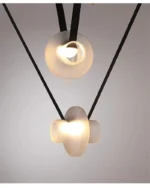 Italy New Designer Luxury Glass LED Pendant Lamp Living Room Bedroom Bar Restaurant Leather Chandelier Interiordecor