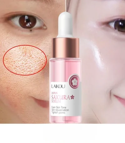 Sakura Whitening Face Serum Anti Aging Fade Fine Lines Tighten Pores Improve Melanin Pigment Dull Moisturizer Brighten Skin