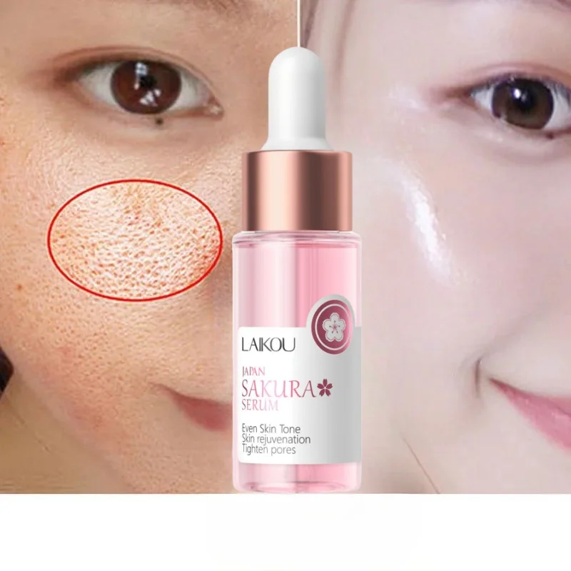 Sakura Whitening Face Serum Anti Aging Fade Fine Lines Tighten Pores Improve Melanin Pigment Dull Moisturizer Brighten Skin