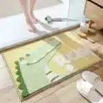 40*60cm Bath Mat Cute Lion Dinosaur Crocodile Bathroom Carpet Flocking Waterproof Non-Slip Shower Rug Entrance Door Foot