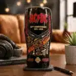 AC/DC 53rd Anniversary 3D Embossed Borosilicate Glass Beer Mug Collectors Set Limited Edition Hard Rock Memorabilia Barware