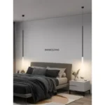 Modern Minimalist LED Longer Pendant Lights For Bedroom Bedside Reading Chandelier Lamps Living Room Bar Coffee Decor