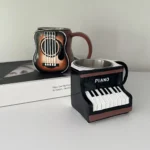 New Unique Musical Instrument Coffee Mug Creative 3D Saxophone Violin Cup Novel Mugs Milk Cup High-End Gift Desktop