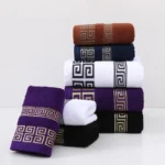100% Black Cotton Bath Towel Absorbent Adult Bath Towels Solid Color Soft Face Hand Towel For Bathroom Washcloth 70x140cm