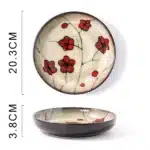 Chinese-style ceramic deep plate household salad plate disc personality plate creative old-fashioned hand-painted tableware