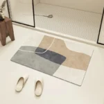 Bathroom Carpet Non-slip Strong Absorbent Floor Mats Home Decor Beige Stripes Bath Mat Toilet Entrance Area Rug Alfombra De