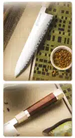 Grandsharp Kitchen Knife Set 3 Layer Composite Steel PM204 Steel Core Wood Handle Professional Chef Knives Collection 1 to 5
