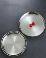 4 Sizes Deep Stainless Steel Meal Trays Round Dish Plates Barbecue Fruit Noodles Salad Mixing Dish Bowl Hotel Kitchen
