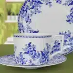 Vintage blue and white porcelain dinner plate set, bone china western tableware, home hotel restaurant Dim sum fruit steak