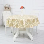 PVC Hotel Waterproof and Oil Proof Large Round Tablecloth Hotel Plastic Round Table Cloth Wash Free and Scald Proof Table