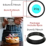 20PCS Tart Ring Perforated Cake Round Plastic Molds DIY Mousse Cake Hamburgers Non Stick Bakeware Mold for Home Baking Tools - Image 8