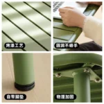 Outdoor Metal Dining Table – Simple Waterproof Table for Patio & Garden – top view