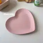 Cartoon Cute Heart Shaped Ceramic Plate Shaped Love Salad Plate Home Breakfast Bread Omelette Dishes Tableware Kitchen