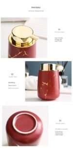 Matte Gold Ceramics Bathroom Set Decor Soap Dispenser Toothbrush Holder cup Soap Dish tray Mouthwash Cup bathroom Washing