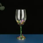 Creative Enamel Iris Glass cup Champagne Flutes Crystalline Party Gift Toasting Glass Goblet Crystal Anniversary unique mug