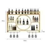 Wall Mount Wine Rack Bottle Wine Bar Cabinet Holder Adapt Single Miniature Black Cup Glass Storage Wine Cabinet Decor Szafeczki - Image 11