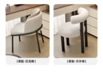 Goldoma Modern Minimalist Wooden Dressing Table with Mirror and Stool – styled in a modern Vanities setting