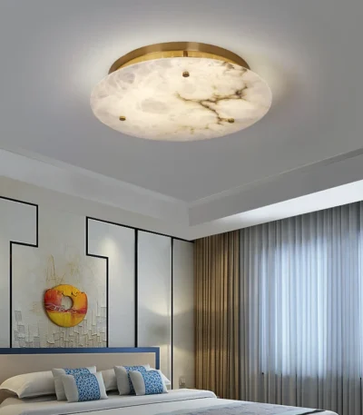 Modern natural marble ceiling lamp luxury home decoration room ceiling chandelier Nordic bedroom dining room Corridor