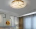 Modern ceiling lamp with natural marble in a stylish living room