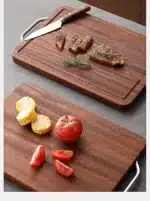 New Ebony Wood Cutting Board Antibacterial Anti Mold Kitchen Chopping Board Double Sided – angled view