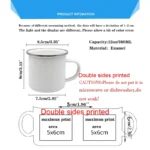 Best Grandfather & Grandmother In The World French Print Enamel Mugs Drink Milk Coffee Cup Camping Mug Gift for Abuelo