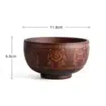 Wooden Bowl Japanese Style Wood Rice Soup Bowl Salad Bowl Food Container Large Small Bowl for Kids Tableware Wooden Utensils