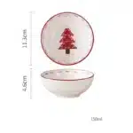 Creative Christmas Ceramic Cookies Jar Rectangular Dinner Plate Round Santa Claus Tableware Household Dessert Fruit Snack